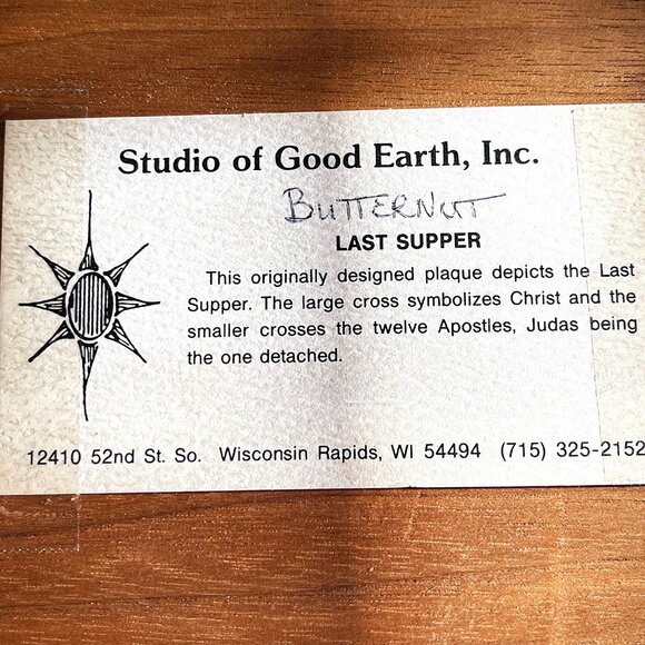 VTG Artisan Handmade Stoneware Pottery Last Supper Award Winning Religious Décor - Picture 4 of 16